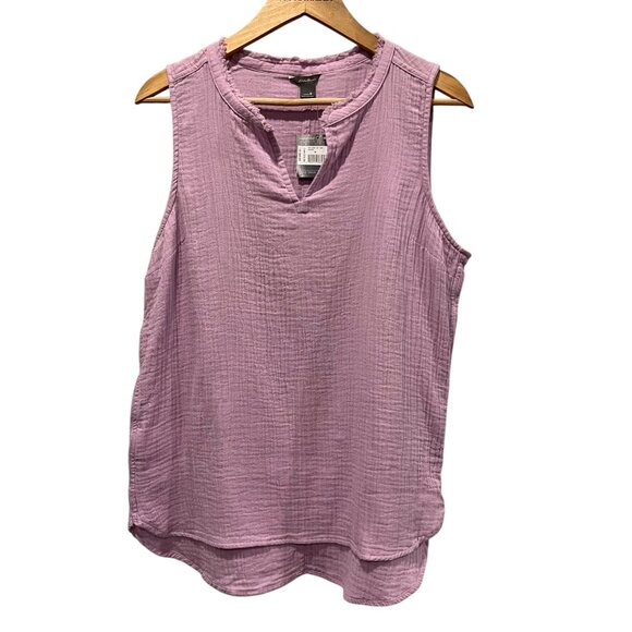 Eddie Bauer Bubble Gauze Tank, NWT, Orchid, M - Picture 7 of 7